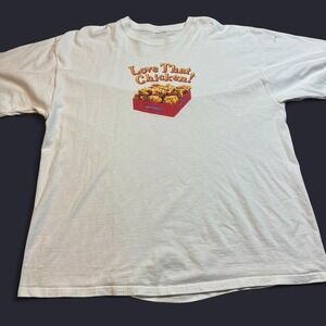 Vintage Popeyes love that chicken Y2K T-shirt size XXL READ
